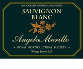 Custom Text Wine Labels - Black Aster