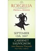 Custom Text Wine Labels - Dance