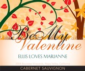 Custom Text Wine Labels - Falling Hearts