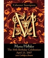 Custom Text Wine Labels - Lilith