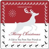 Custom Text Wine Labels - Reindeer
