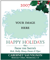 Custom Image Wine Labels - Style D