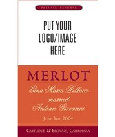 Custom Image Wine Labels - Style E Tall