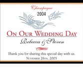 Custom Text Wine Labels - Wedding Day Small 