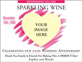 Custom Image Wine Labels - Romantic Vision Small