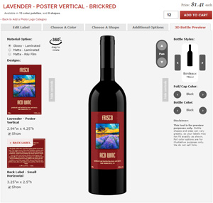 3D Wine Label Previewer