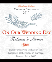 wedding wine label